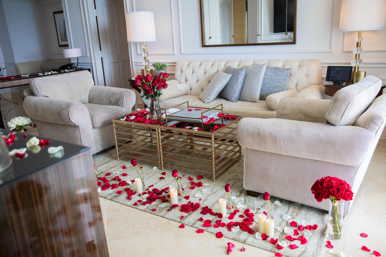 Romantic Room Makeover, proposal setup by Cloud Nine